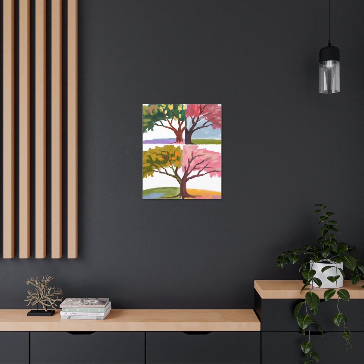 Four Seasons Tree Canvas Gallery Wraps – Nature-Inspired Home Decor