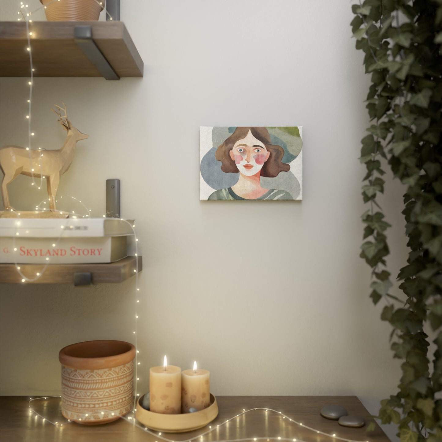 Artistic Canvas Photo Tile - Whimsical Portrait