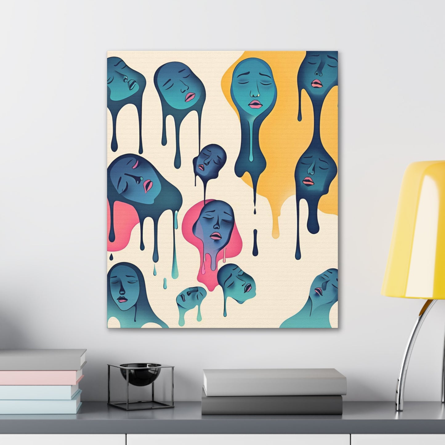 Melting Faces Canvas Gallery Wraps - Abstract Art for Modern Spaces