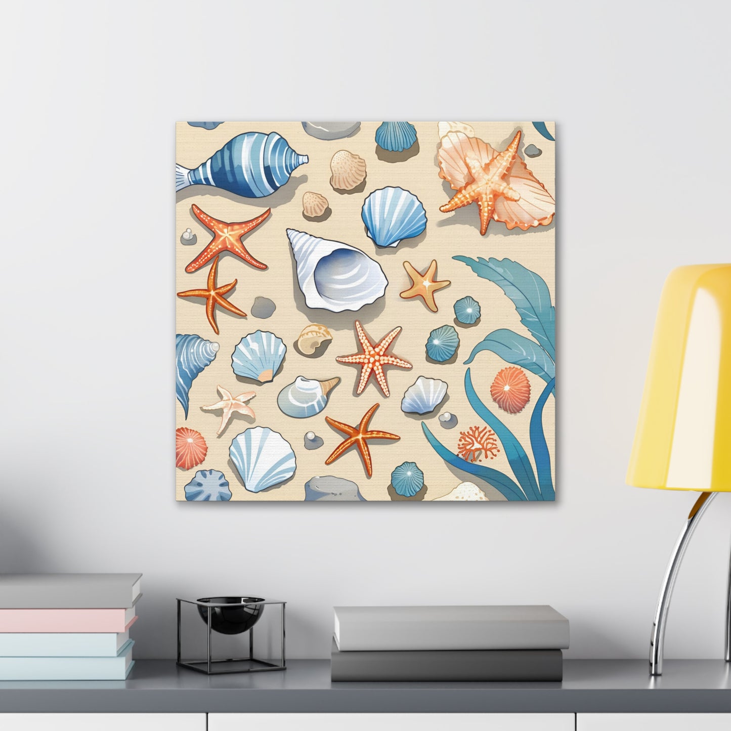 Coastal Seashell Canvas Gallery Wrap - Nautical Wall Art for Beach Lovers