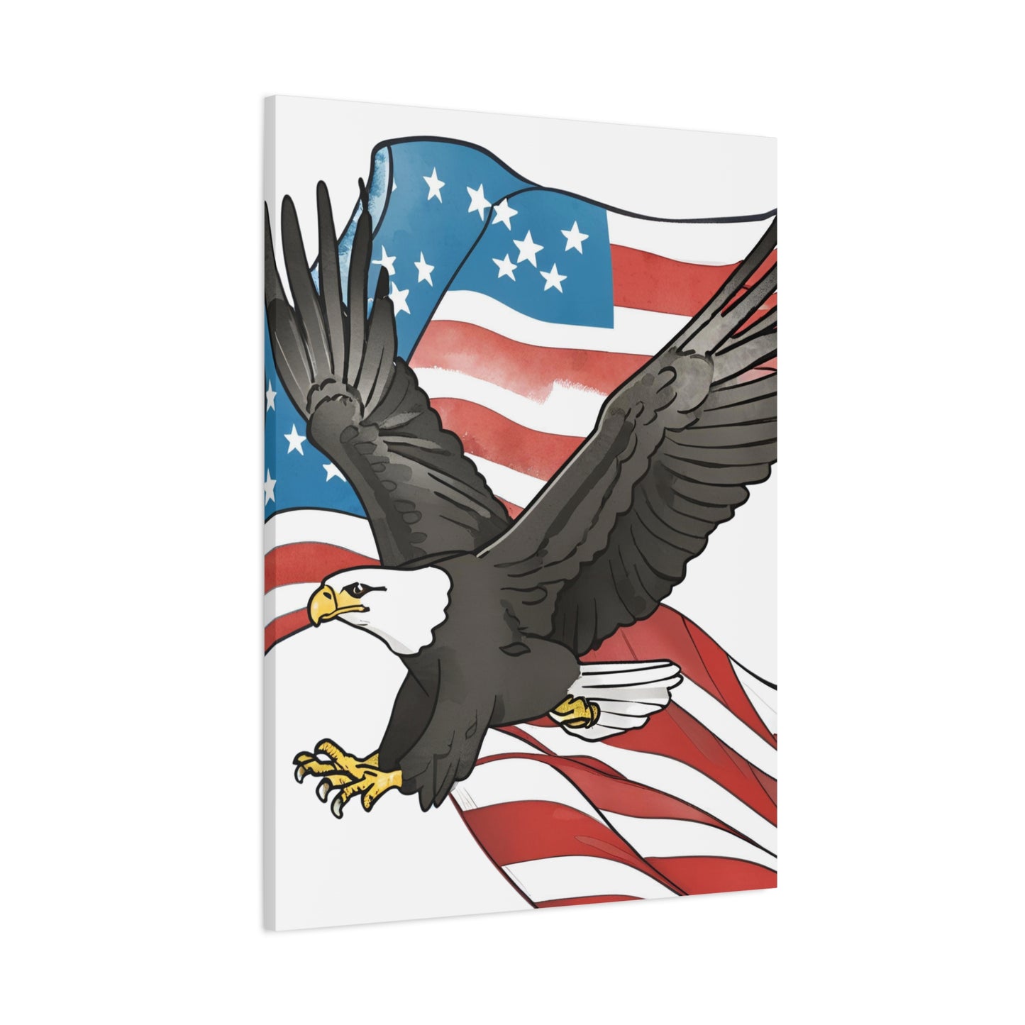 Patriotic Eagle Canvas Wall Art