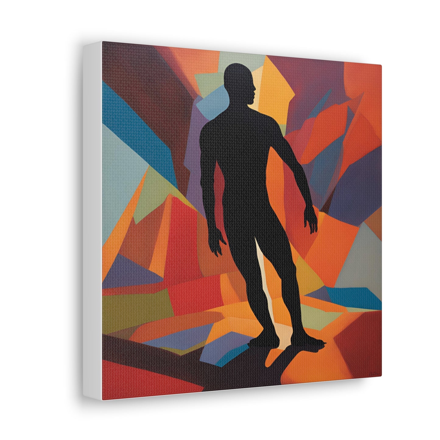 Abstract Canvas Gallery Wrap Shadow vs. Reality - Silhouette Art for Home Decor