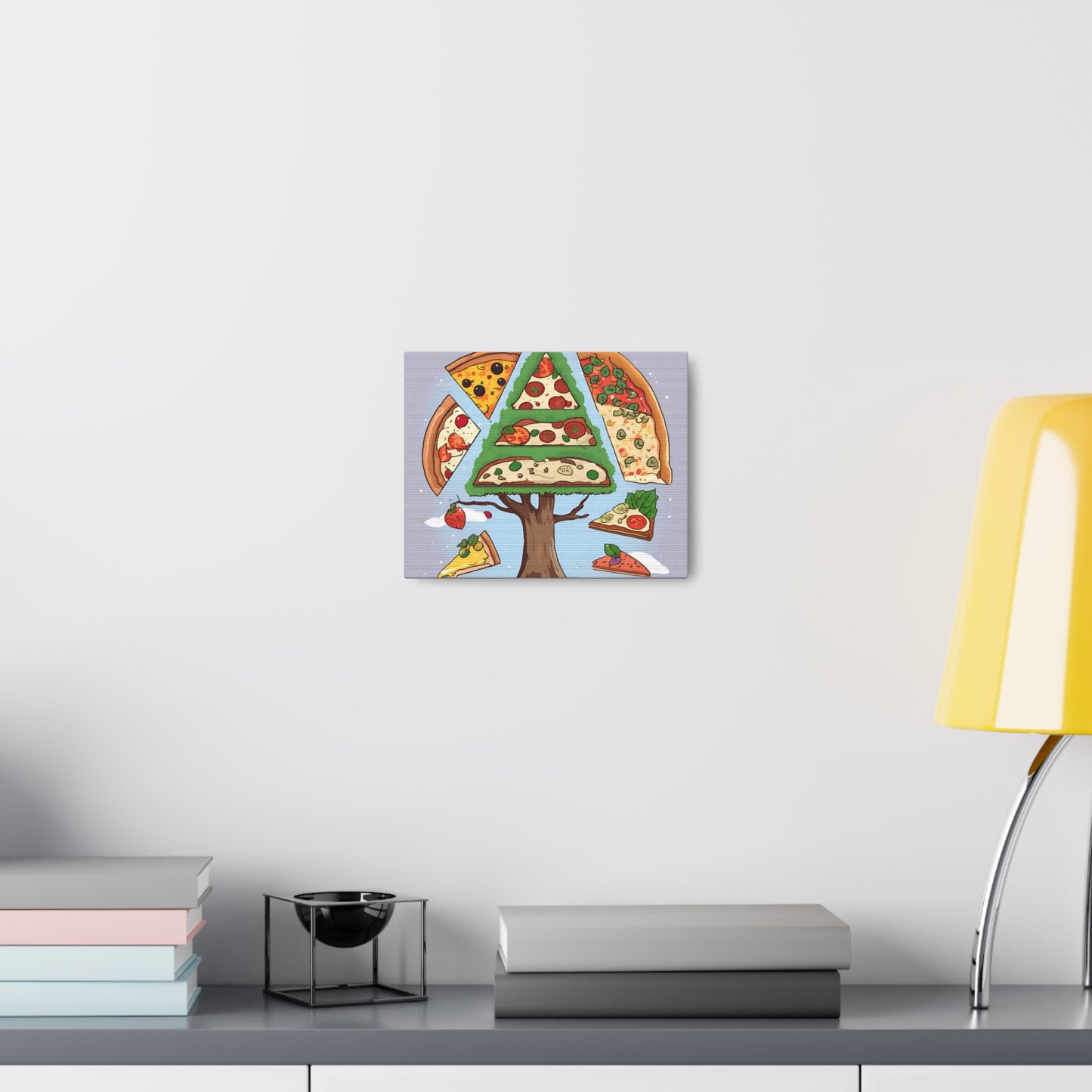 Pizza Tree Canvas Gallery Wrap - Whimsical Wall Art for Food Lovers