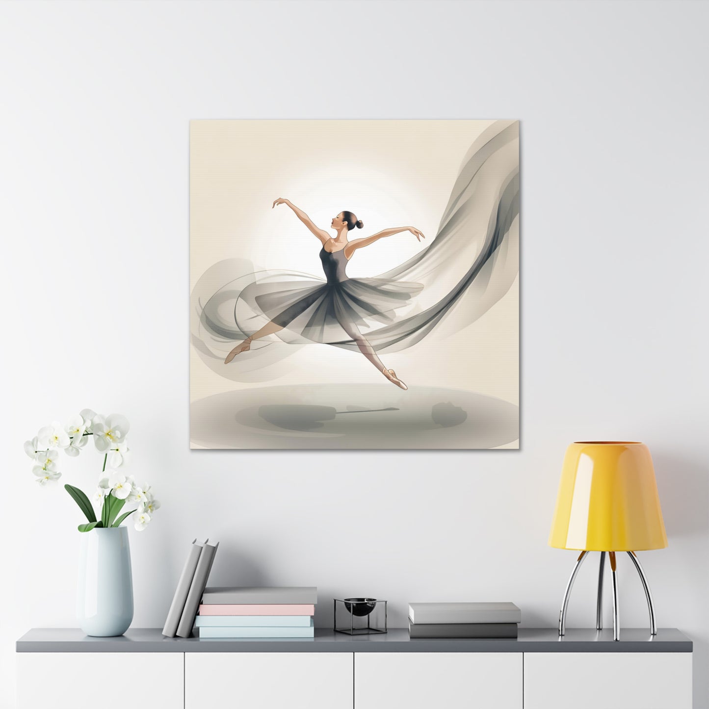 Elegant Ballerina Canvas Gallery Wrap – Chic Wall Art for Dance Lovers