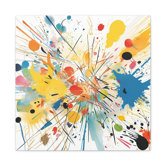 Vibrant Splash Canvas Gallery Wrap - Colorful Abstract Art for Home Decor