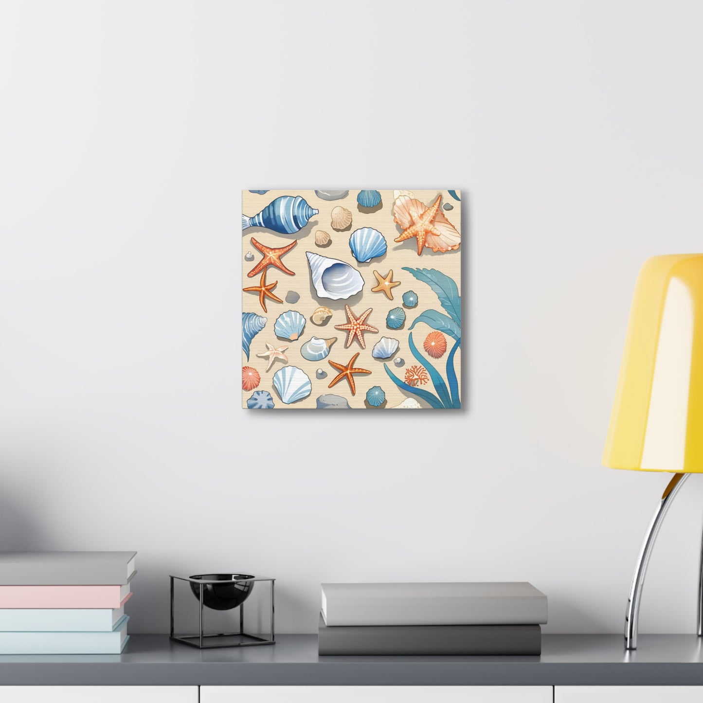 Coastal Seashell Canvas Gallery Wrap - Nautical Wall Art for Beach Lovers