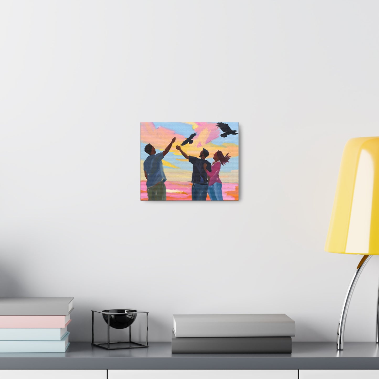 Colorful Canvas Gallery Wraps - Family Bonding & Freedom Art Joyful