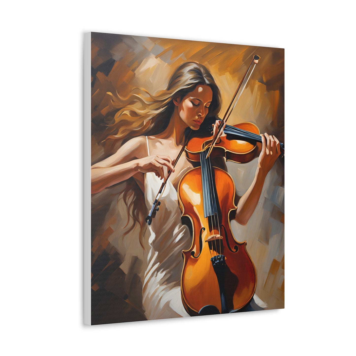 Elegant Violinist Canvas Gallery Wrap - Musical Art for Home Decor