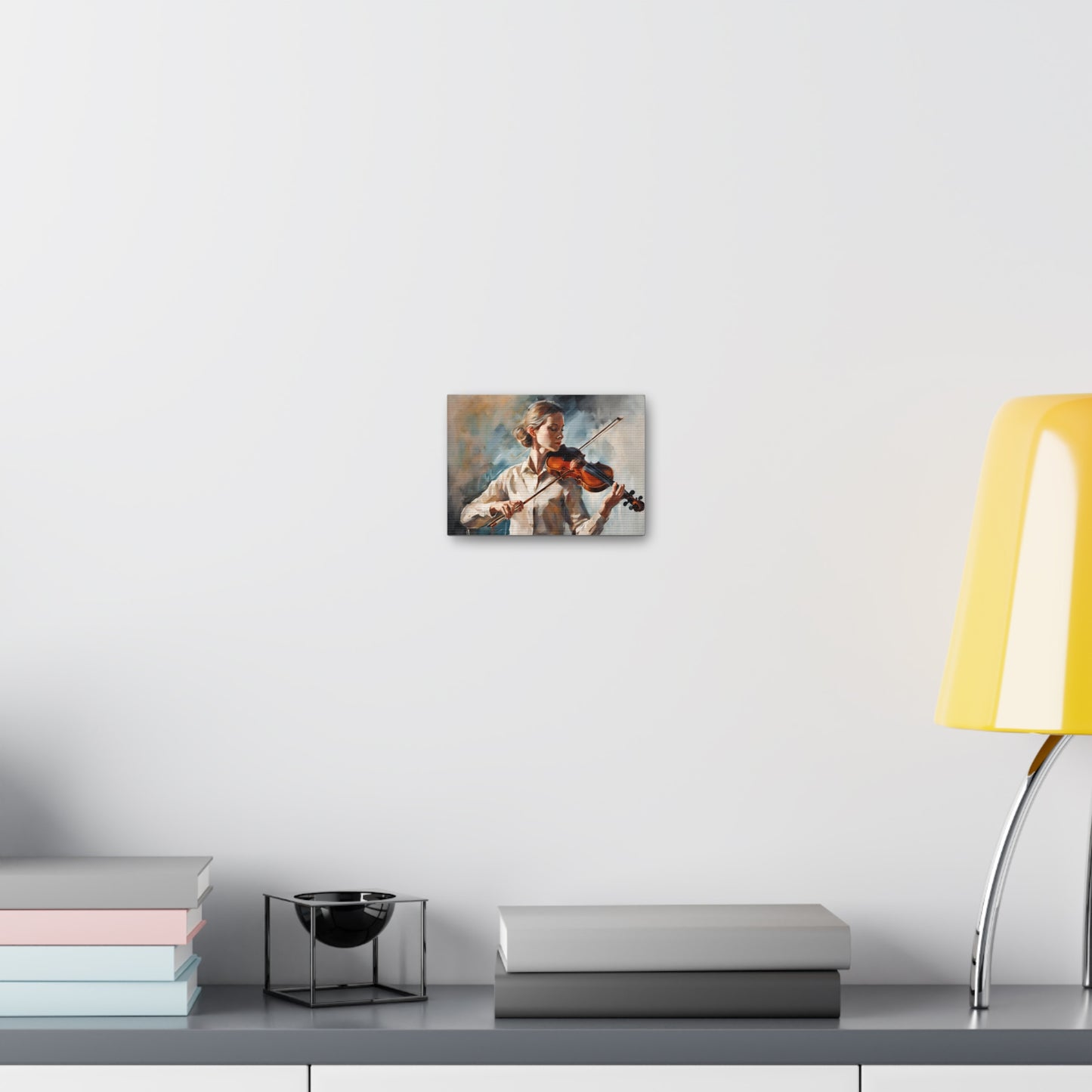 A Musician Playing a Violin Canvas Gallery Wrap - Perfect Wall Art for Music Lovers