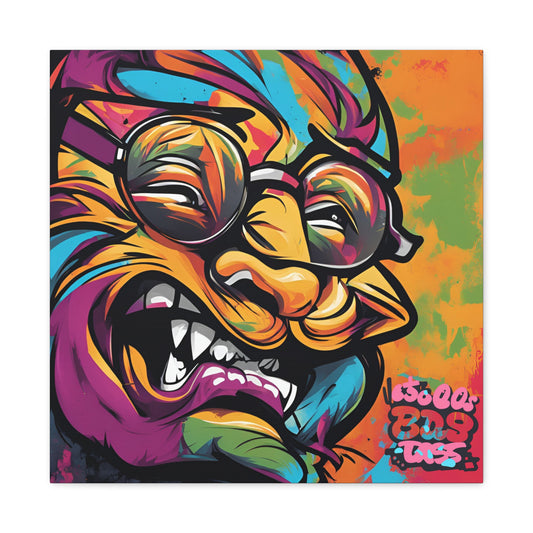 Canvas Gallery Wrap - Colorful Lion with Sunglasses Wall Art