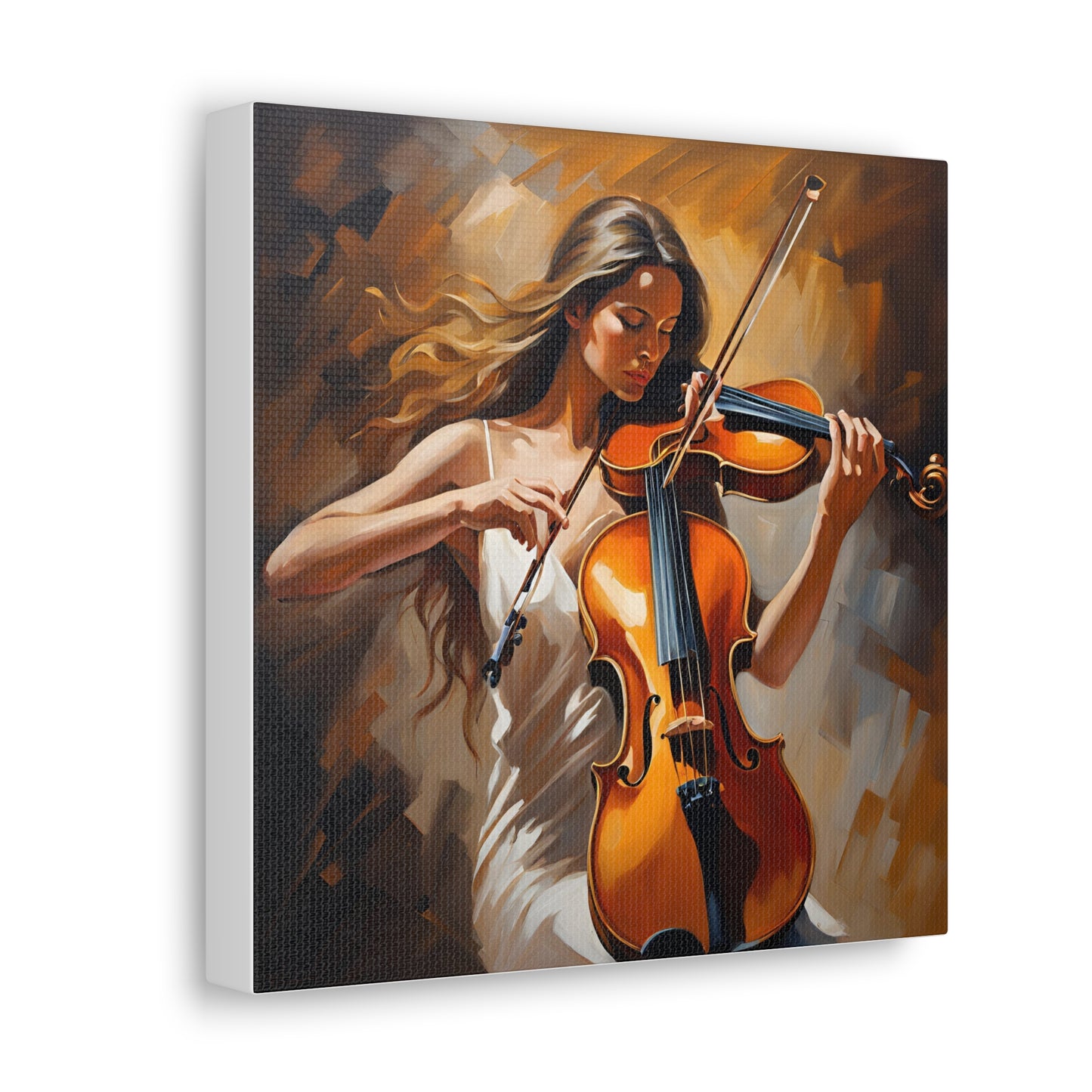 Elegant Violinist Canvas Gallery Wrap - Musical Art for Home Decor