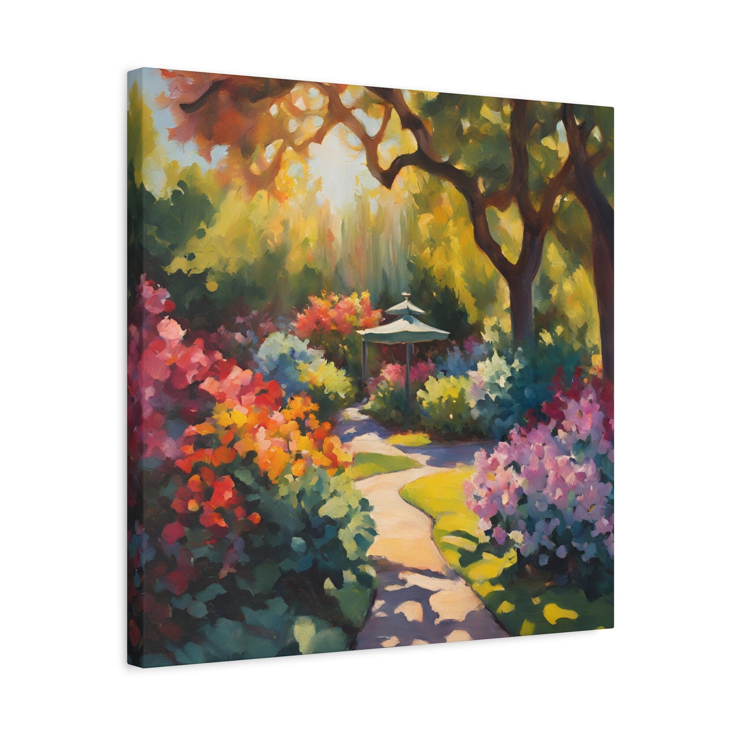 Vibrant Garden Path Canvas Artwork