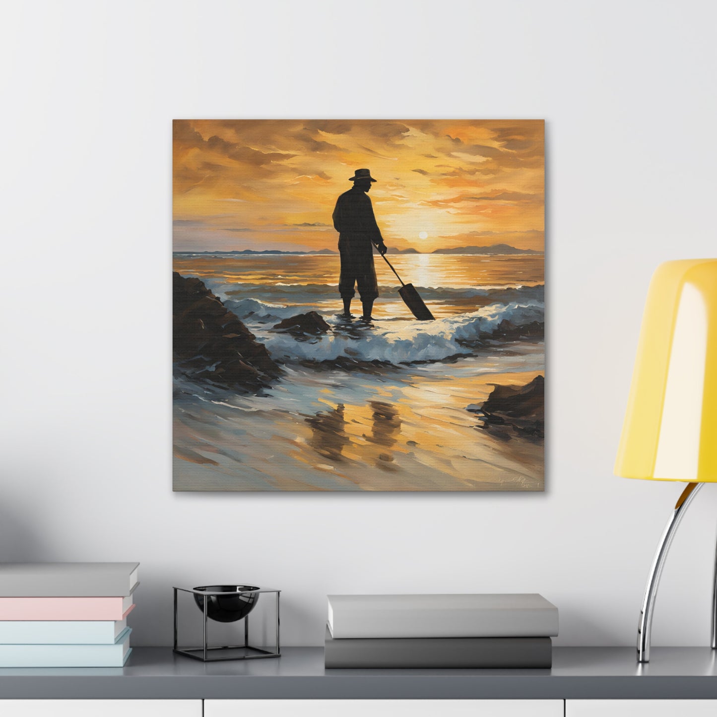 A Fisherman at Sunset