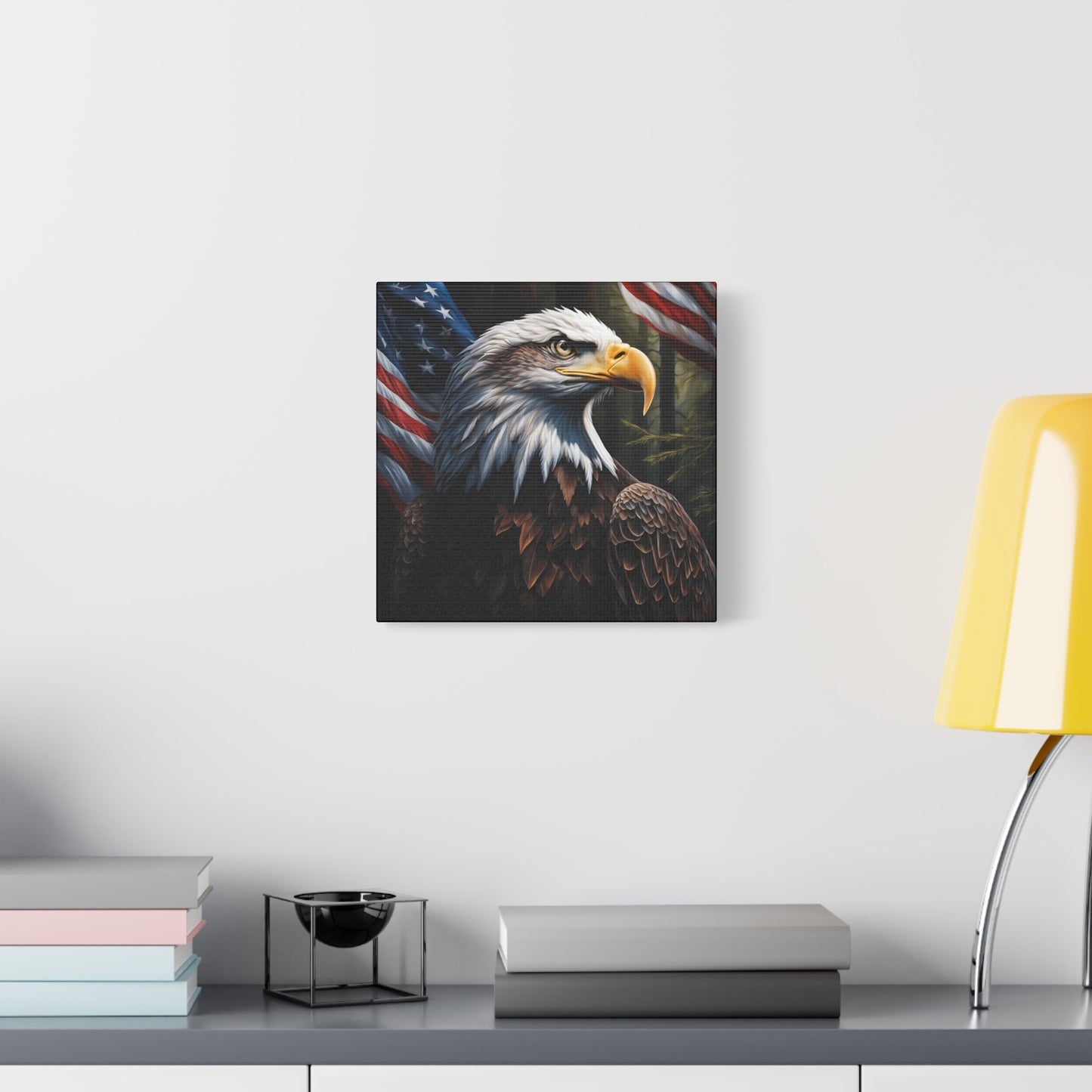 Patriotic Eagle Canvas Wall Art – Inspiring American Pride Home Decor