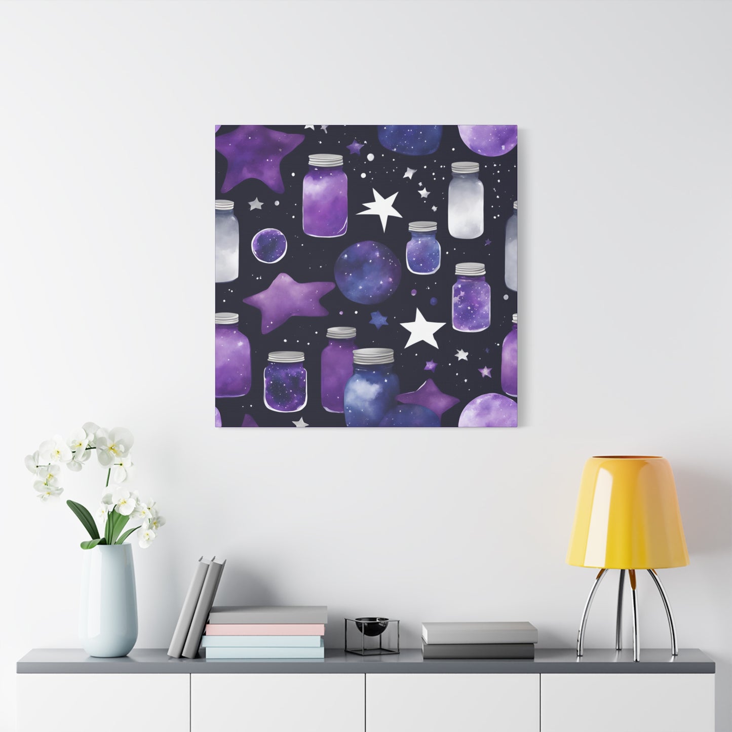 Dreamer's Cosmic Starry Night Canvas – Celestial Wall Art for Inspired Home Decor