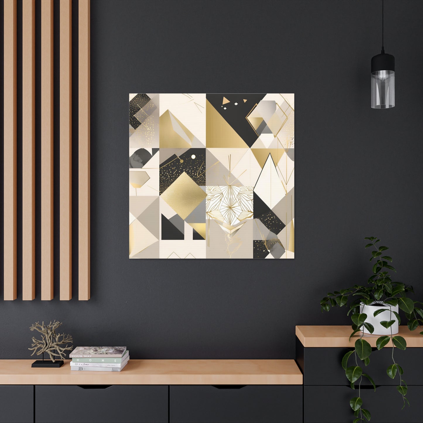 Geometric Canvas Gallery Wrap – Modern Abstract Wall Art