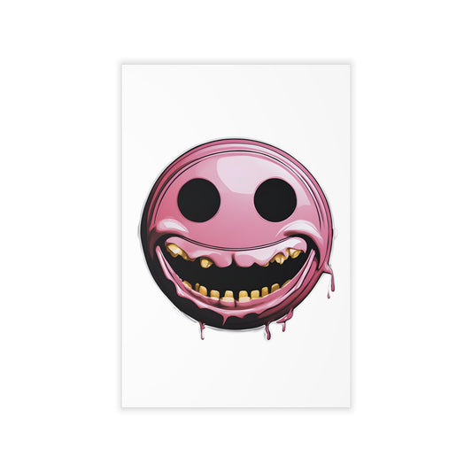 Trendy Dripping Smiley Face Wall Decal - Fun Home Decor for Kids & Teens