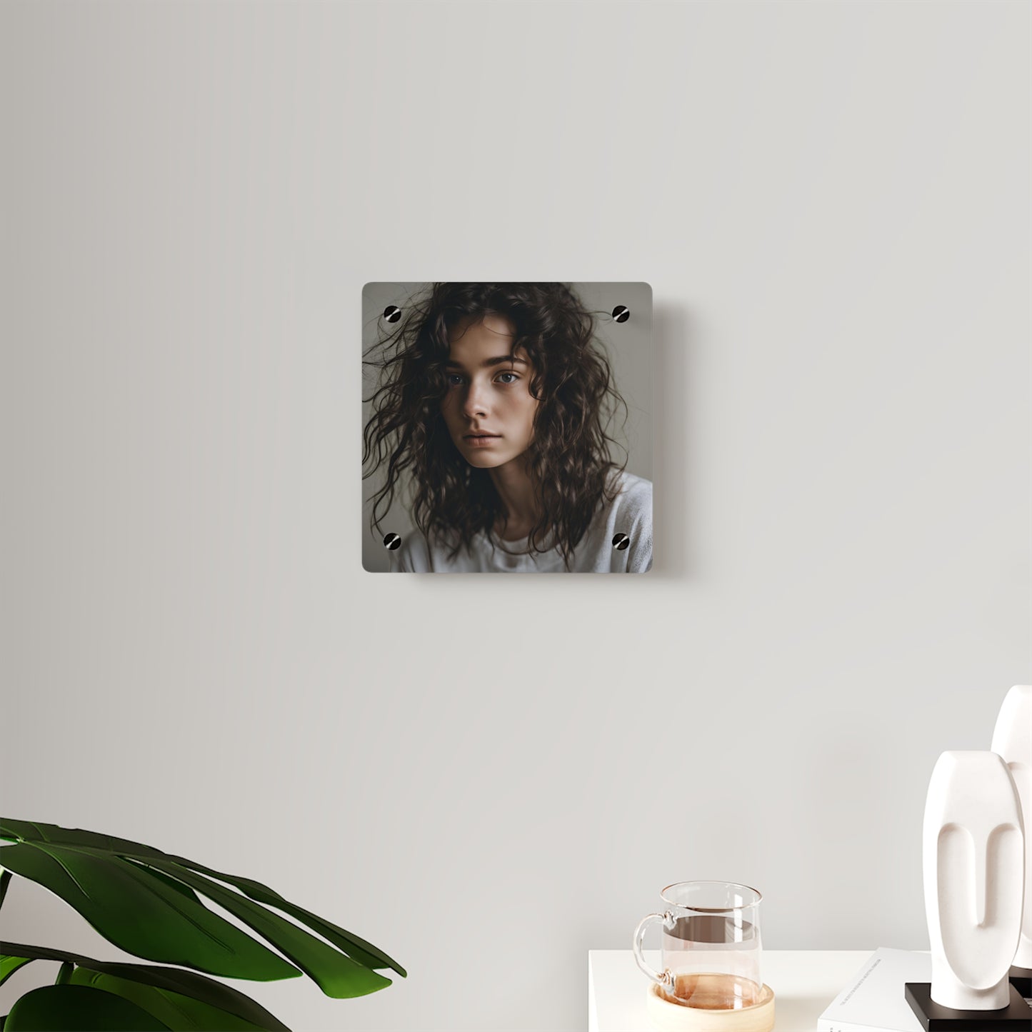 Modern Acrylic Wall Art - Elegant Portrait Panel for Home Decor