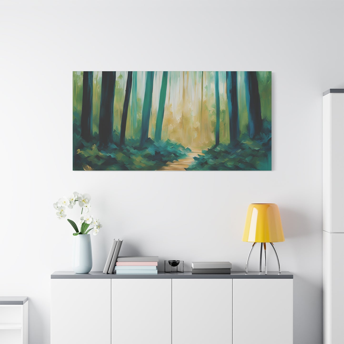 Serene Forest Canvas Wall Art – Tranquil Nature Landscape Print