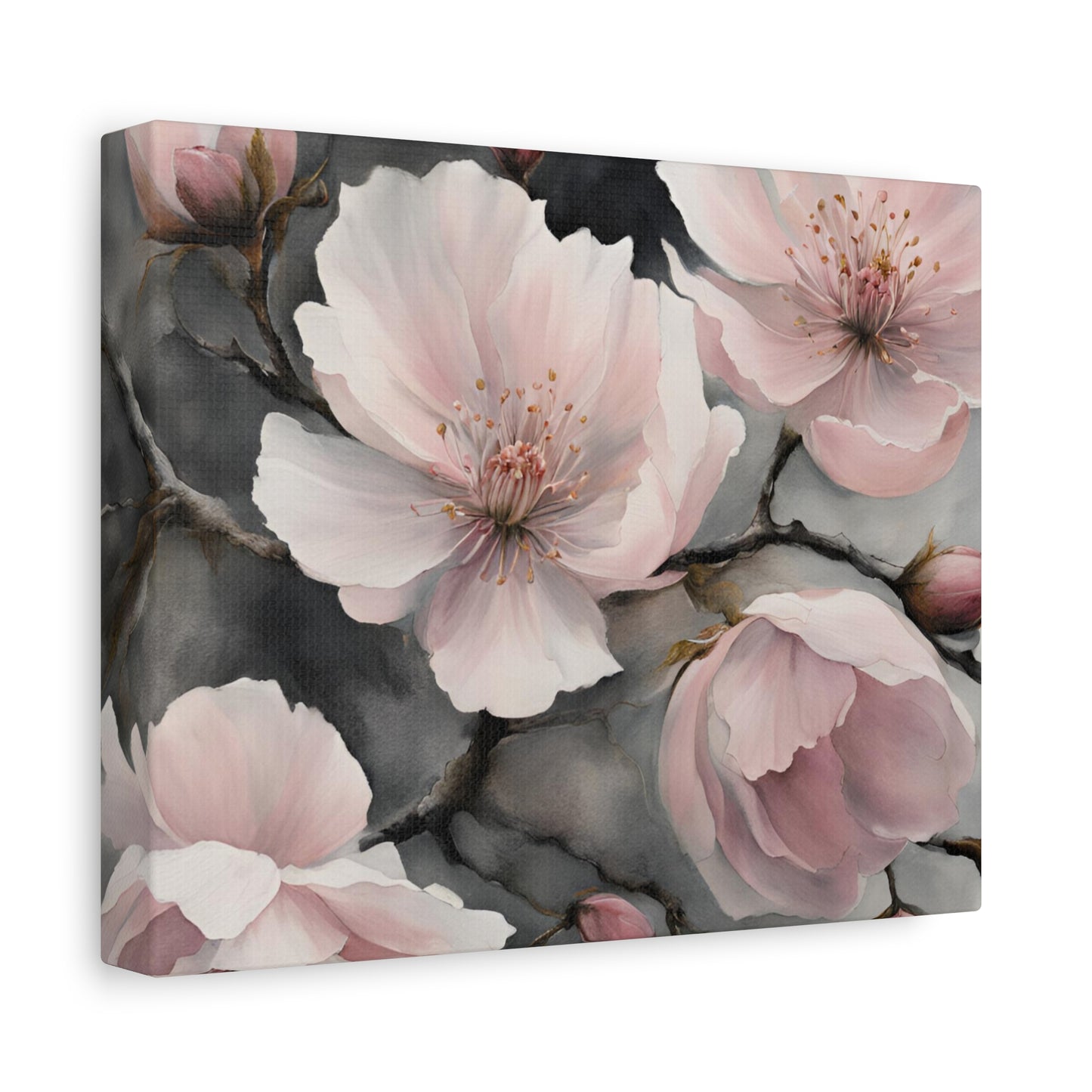 Cherry Blossom Matte Canvas Art – Elegant Floral Wall Décor | Crafted Canvass