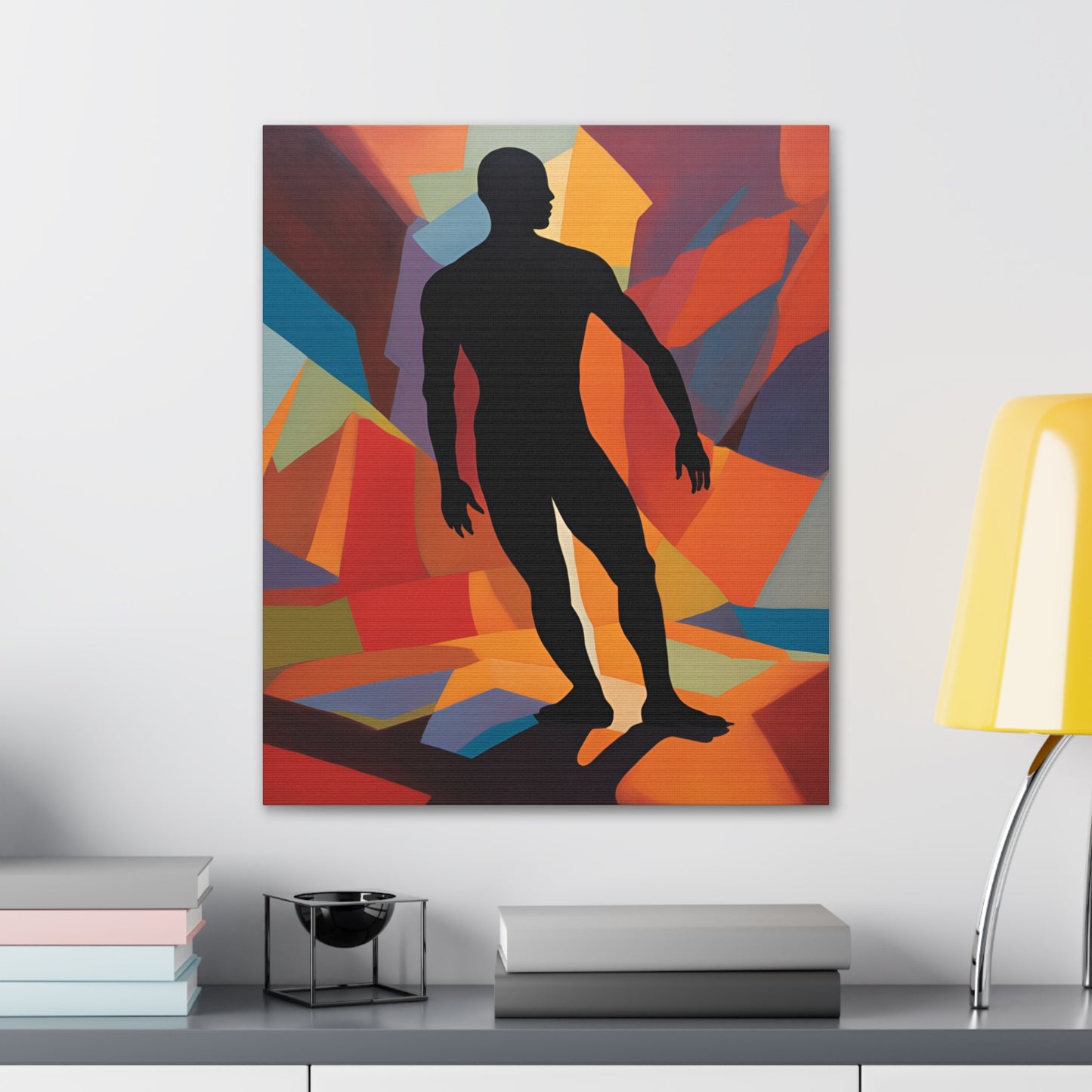 Abstract Canvas Gallery Wrap Shadow vs. Reality - Silhouette Art for Home Decor