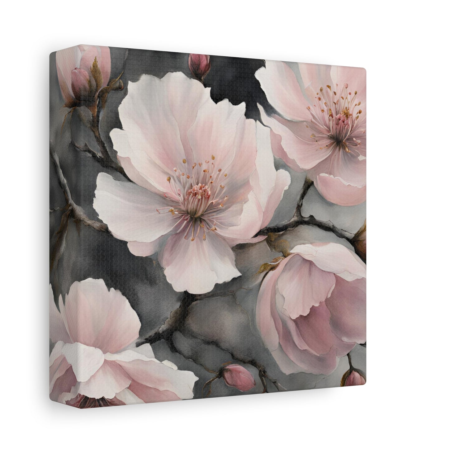 Cherry Blossom Matte Canvas Art – Elegant Floral Wall Décor | Crafted Canvass