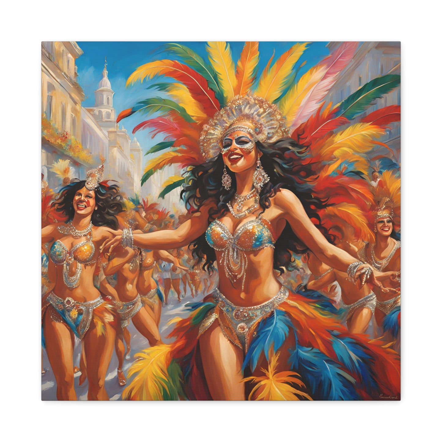 Carnival Celebration Canvas Gallery Wraps - Vibrant Art for Carnival in Brazil