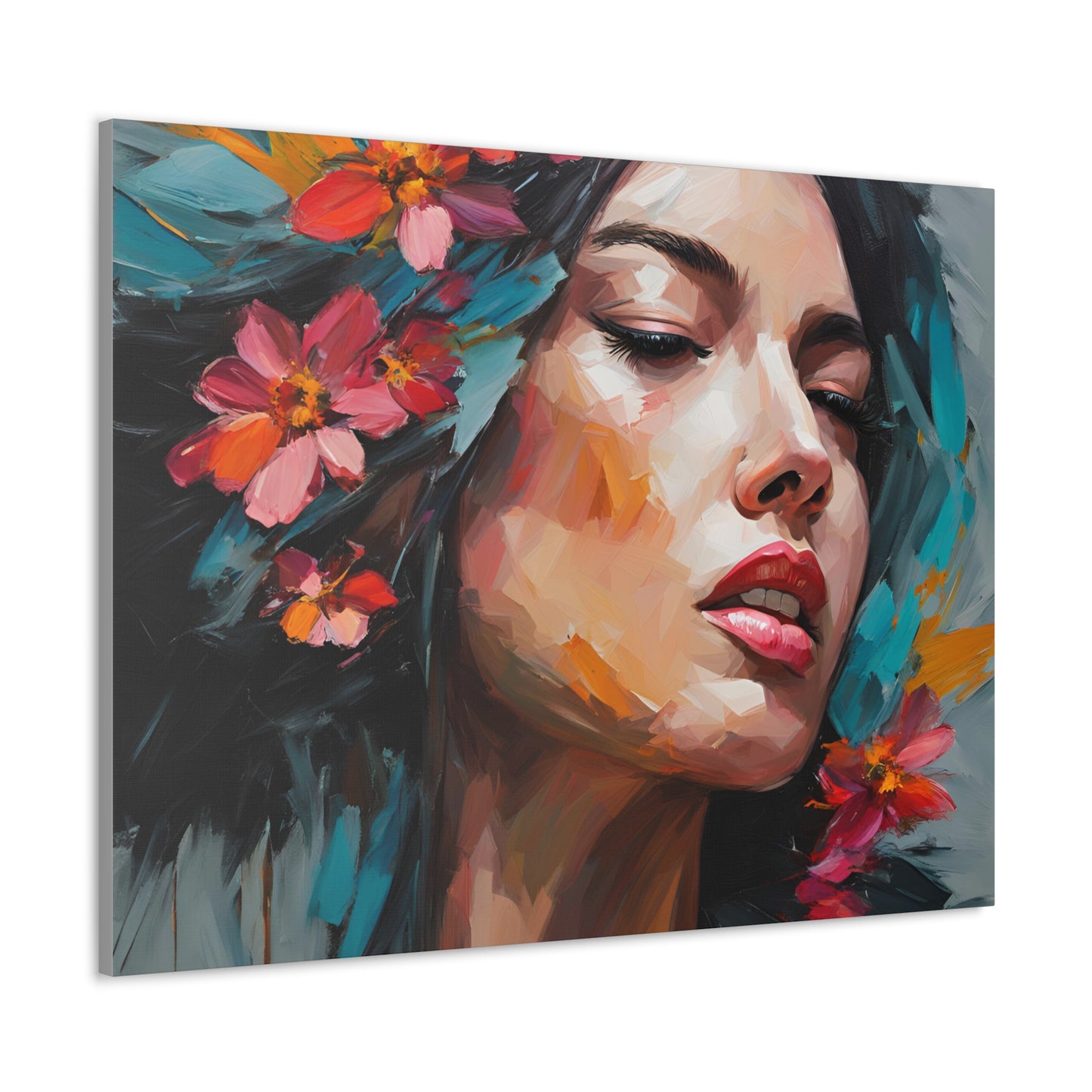 Floral Portrait Canvas