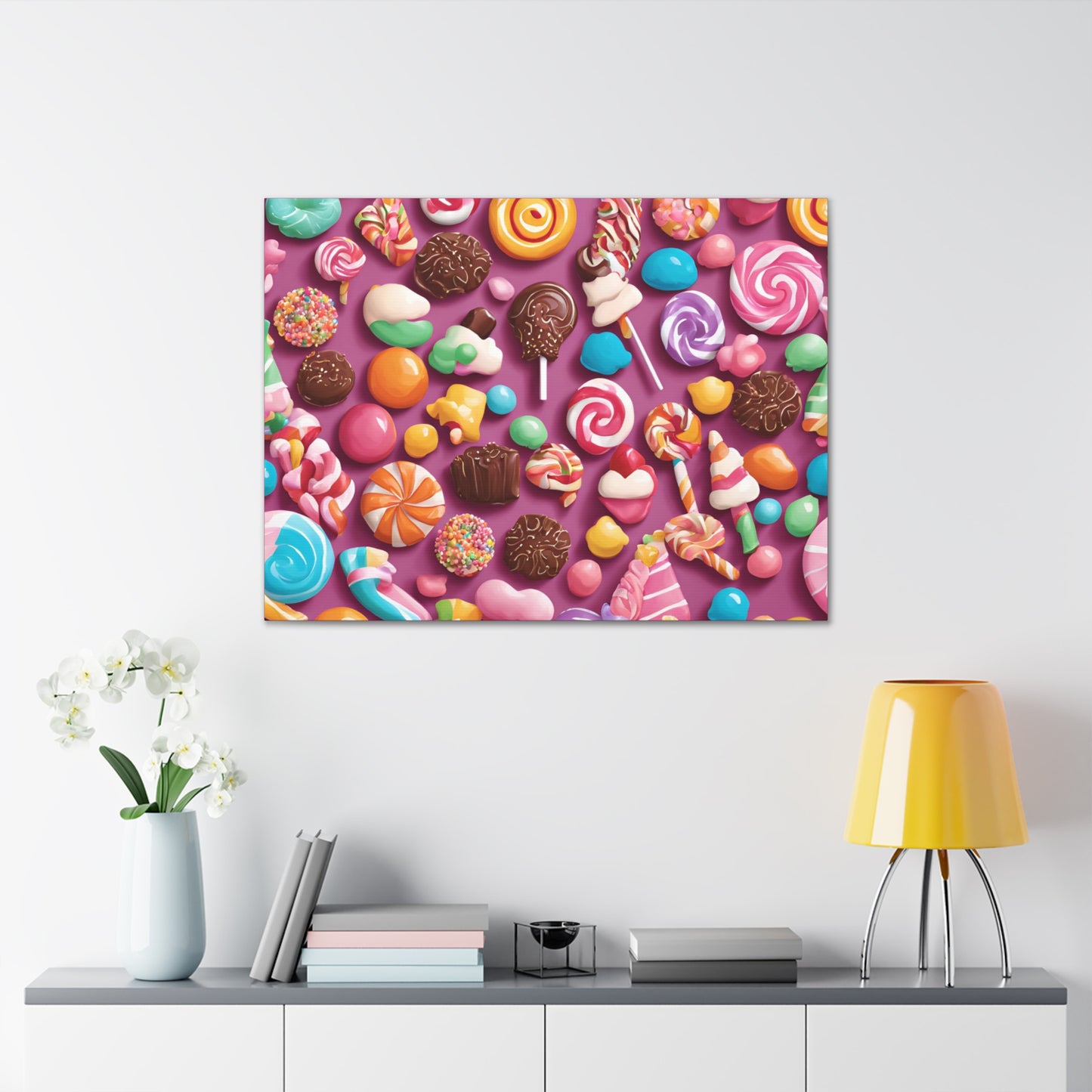 Canvas Gallery Wraps - Candy-Themed Sweet Treat Wall Art for Decor Lovers