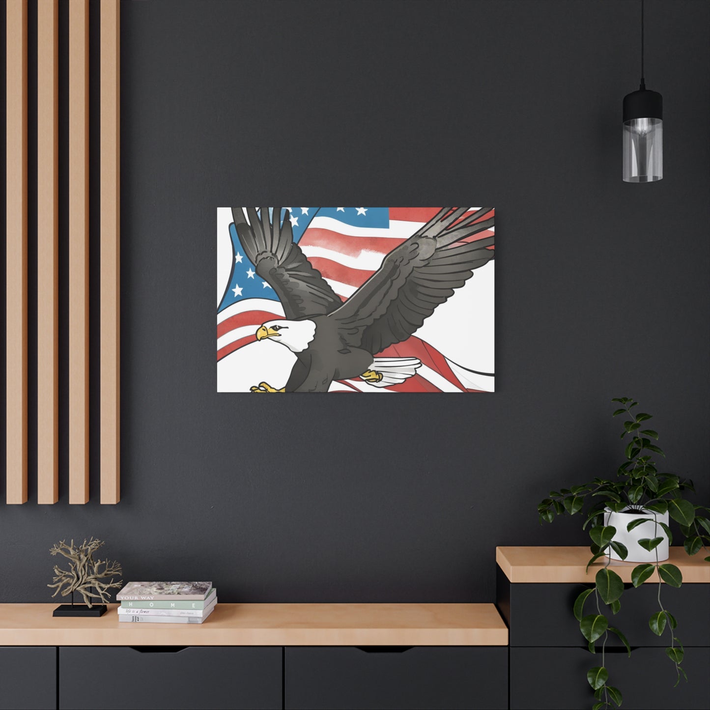 Patriotic Eagle Canvas Wall Art