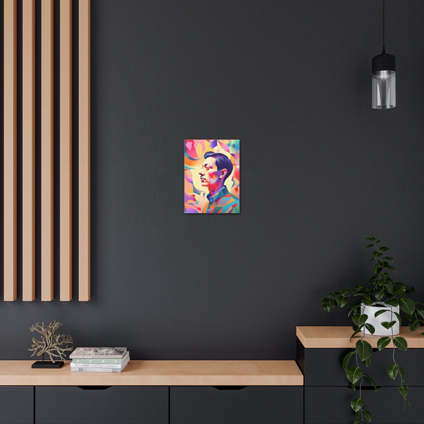 Vibrant Canvas Gallery Wrap - Abstract Male Portrait Art