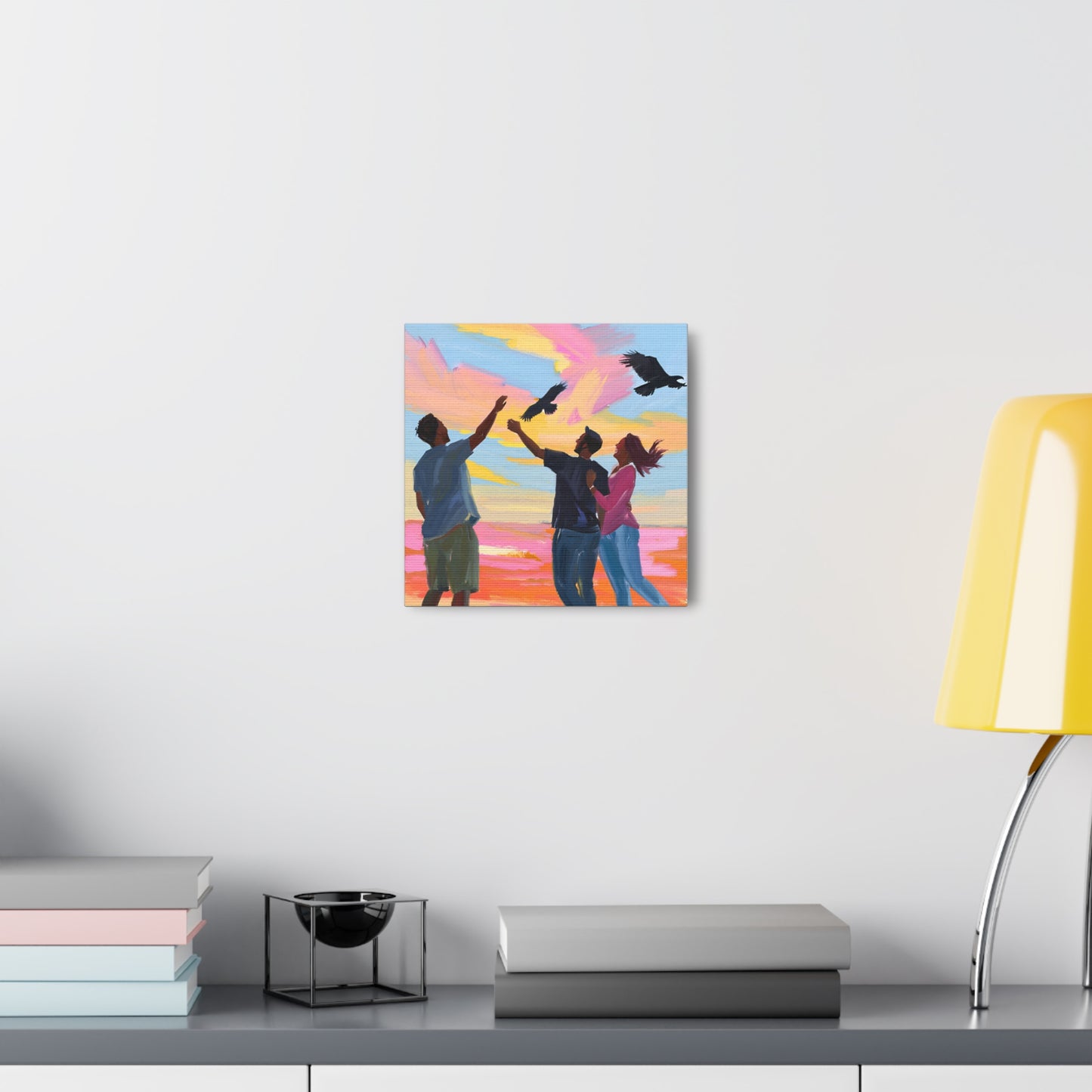 Colorful Canvas Gallery Wraps - Family Bonding & Freedom Art Joyful