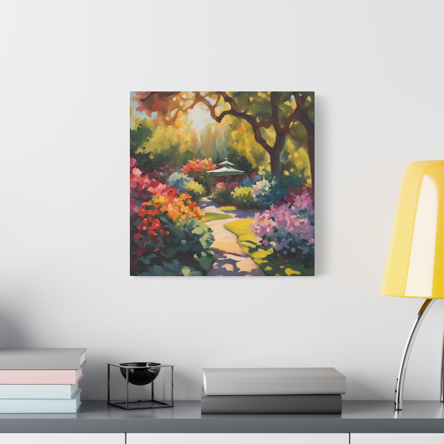 Vibrant Garden Path Canvas Artwork