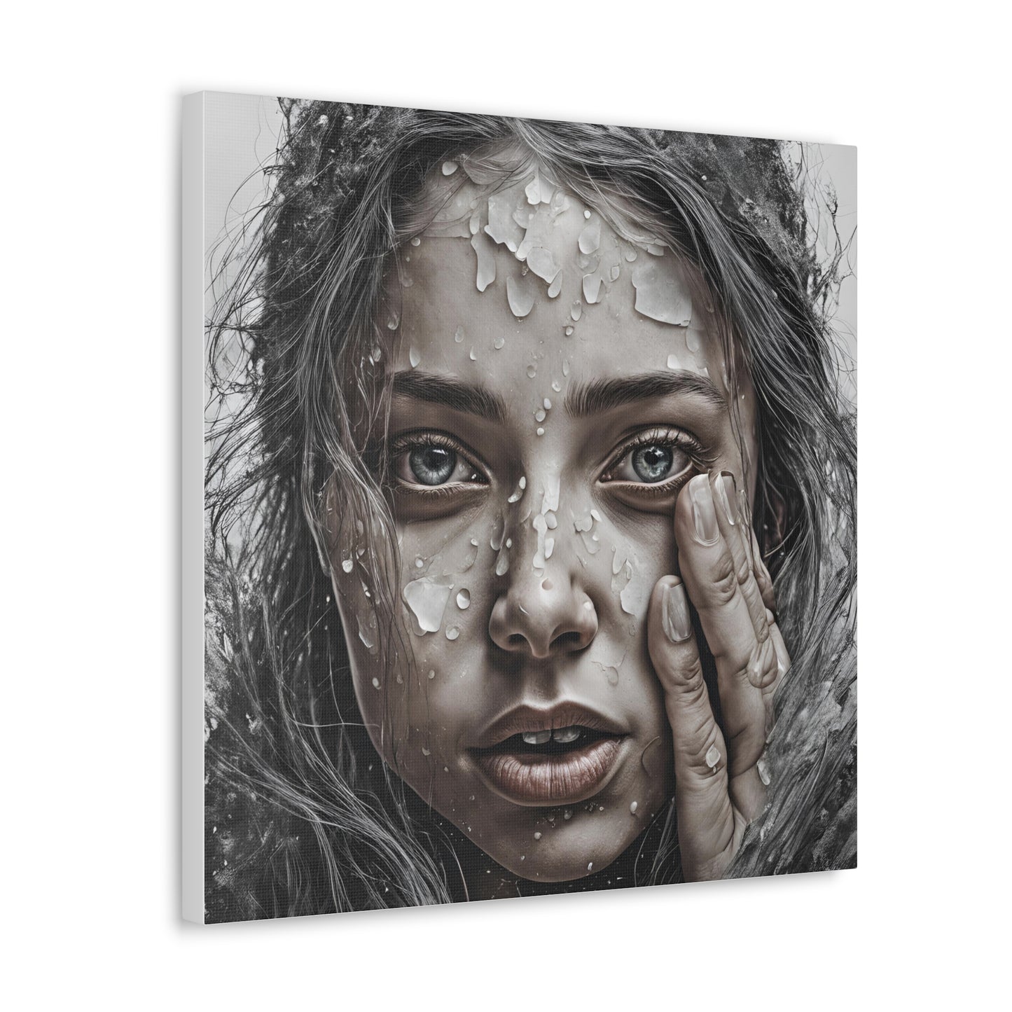 Emotional Close-Up Canvas Gallery Wrap - Stunning Art for Home Decor