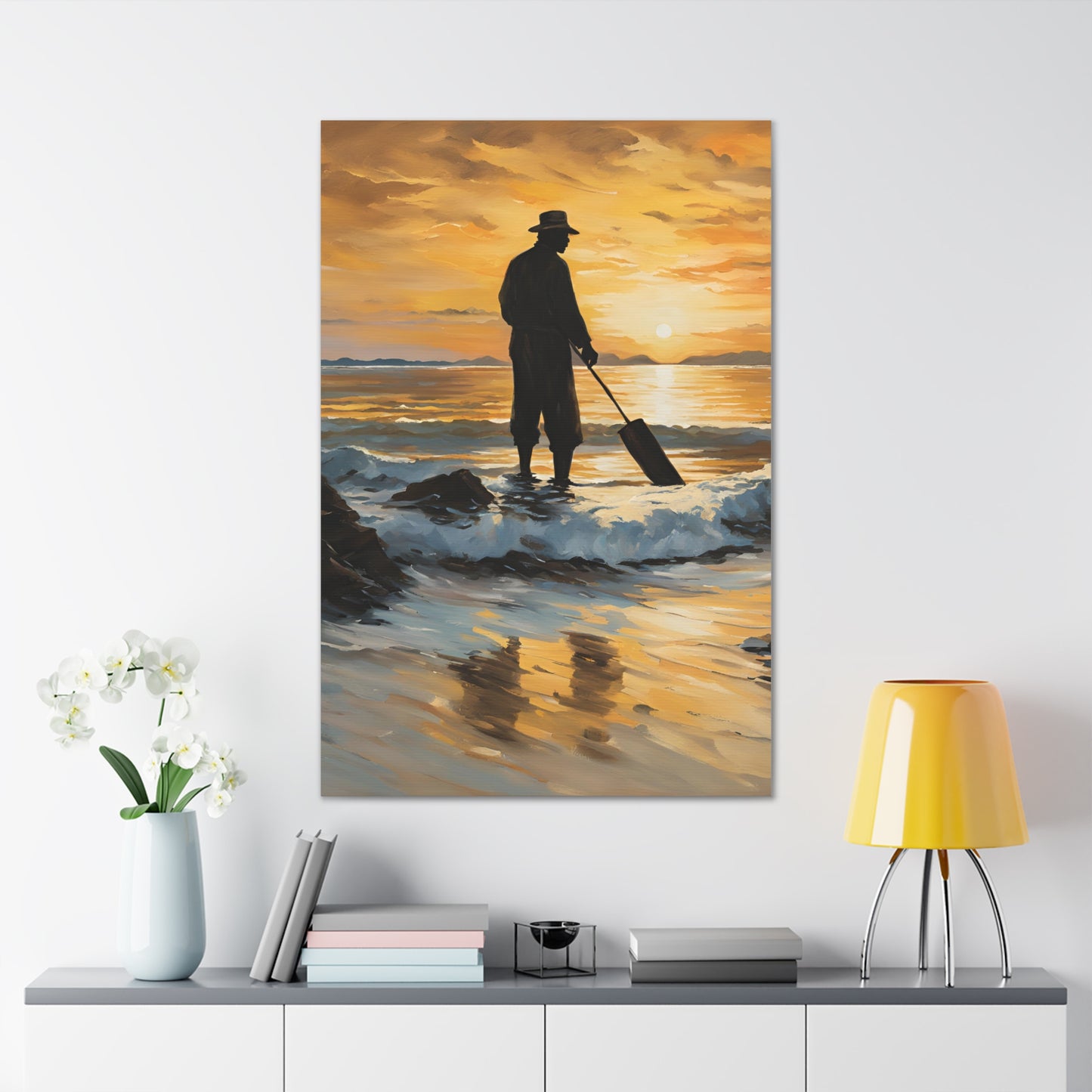 A Fisherman at Sunset