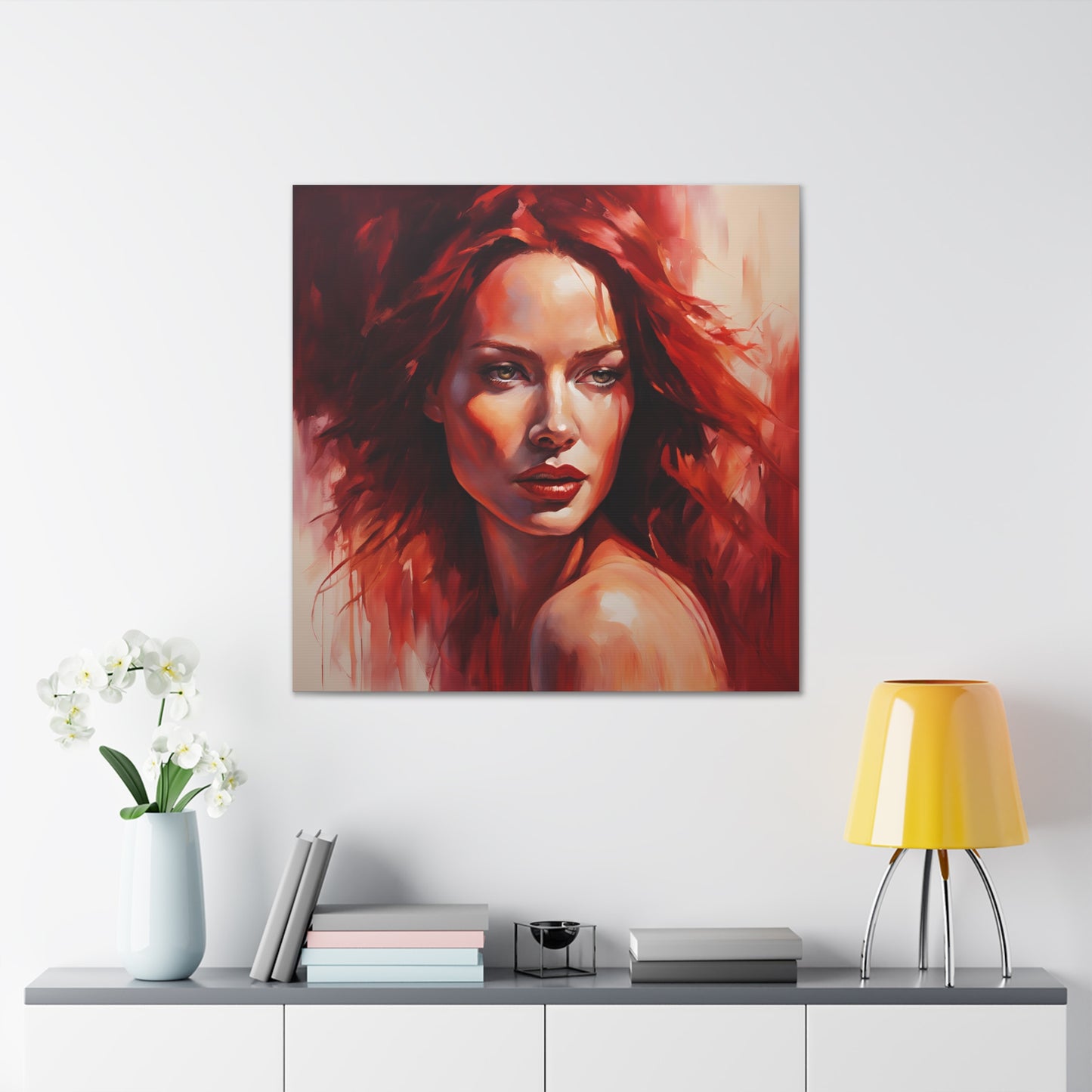 Stunning Canvas Gallery Wrap - Bold Red Art for Modern Spaces