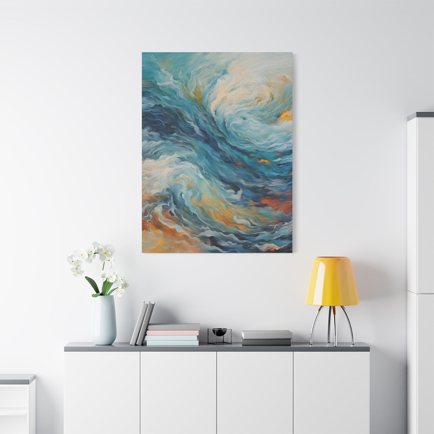 Abstract Ocean Wave Canvas Art