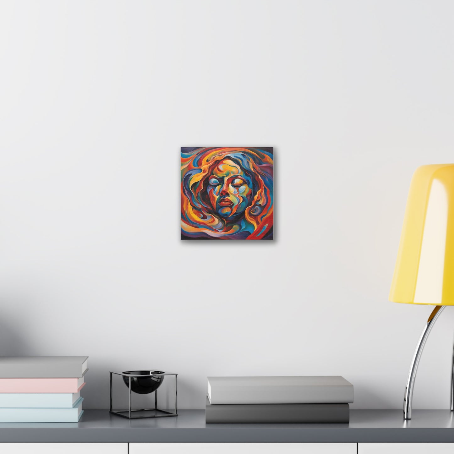 Vibrant Expressionism Canvas Art - Stretched 0.75" - Colorful Face Design