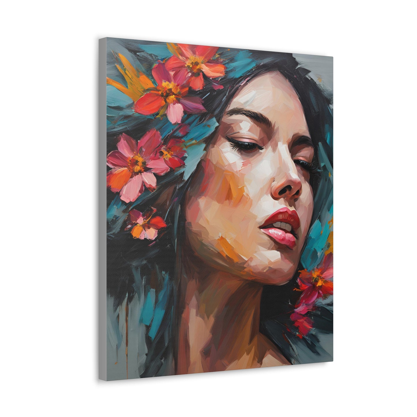 Floral Portrait Canvas