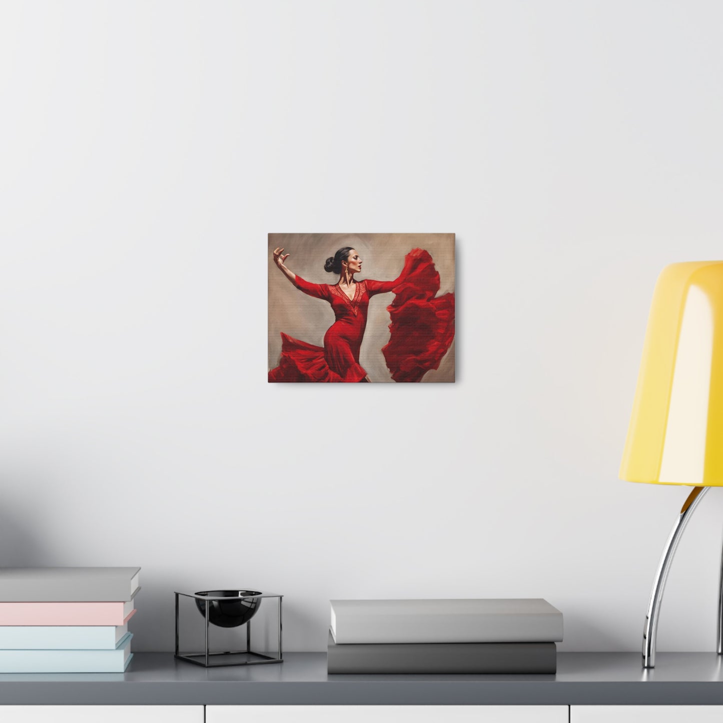 Elegant Flamenco Dancer Canvas Gallery Wrap - Vibrant Wall Art for Dance Lovers