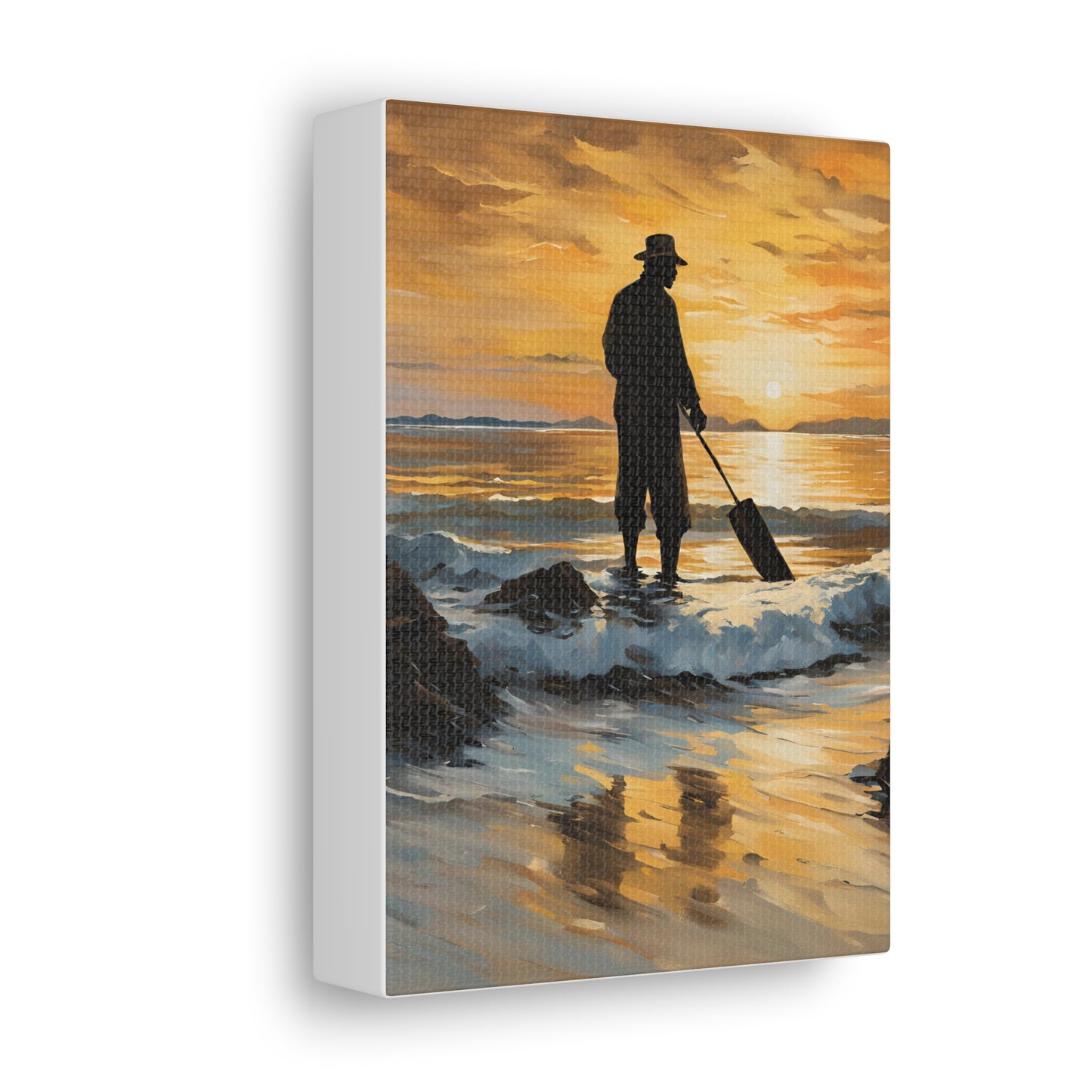 A Fisherman at Sunset