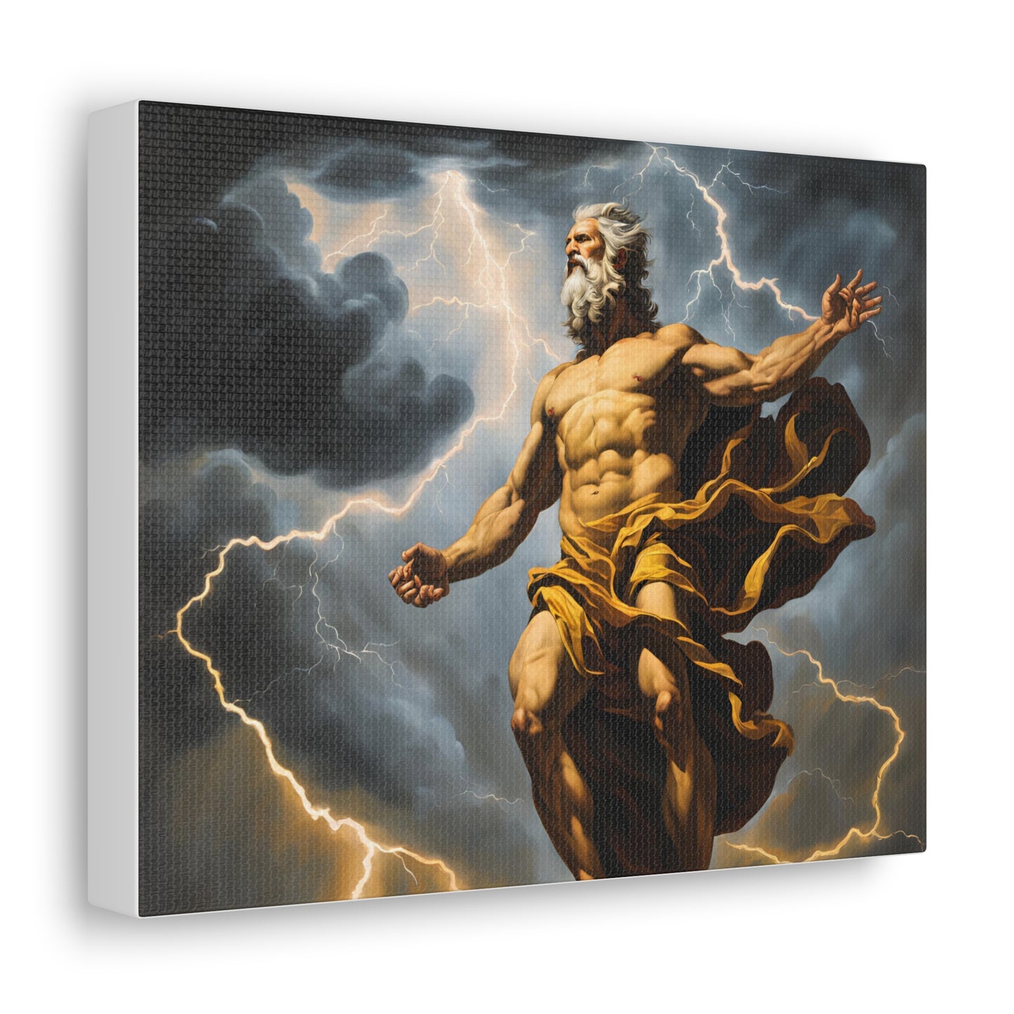 Zeus Canvas Gallery Wrap - Mythical Art Print for Home Decor