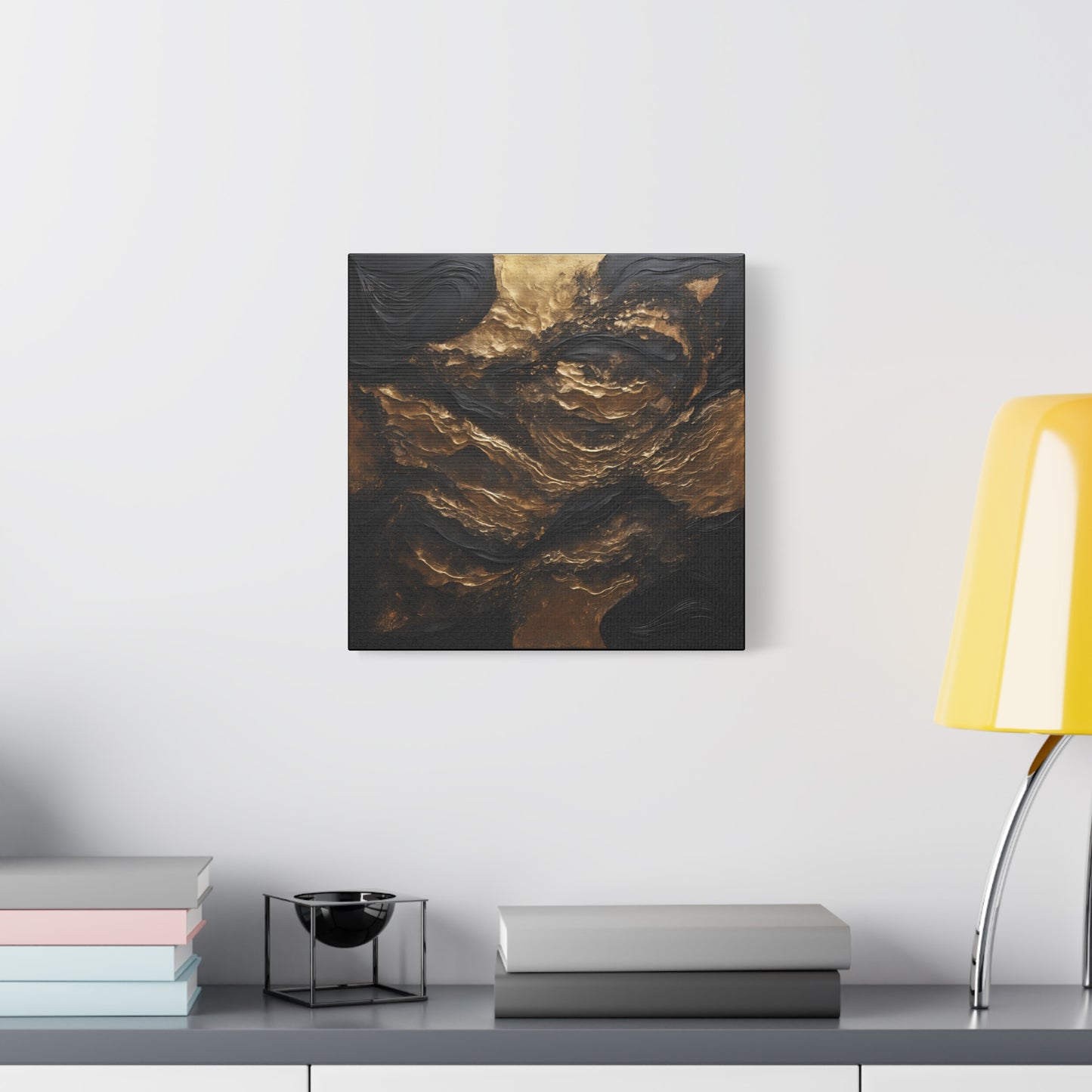 Abstract Gold Wave Canvas Art | Modern Home Decor