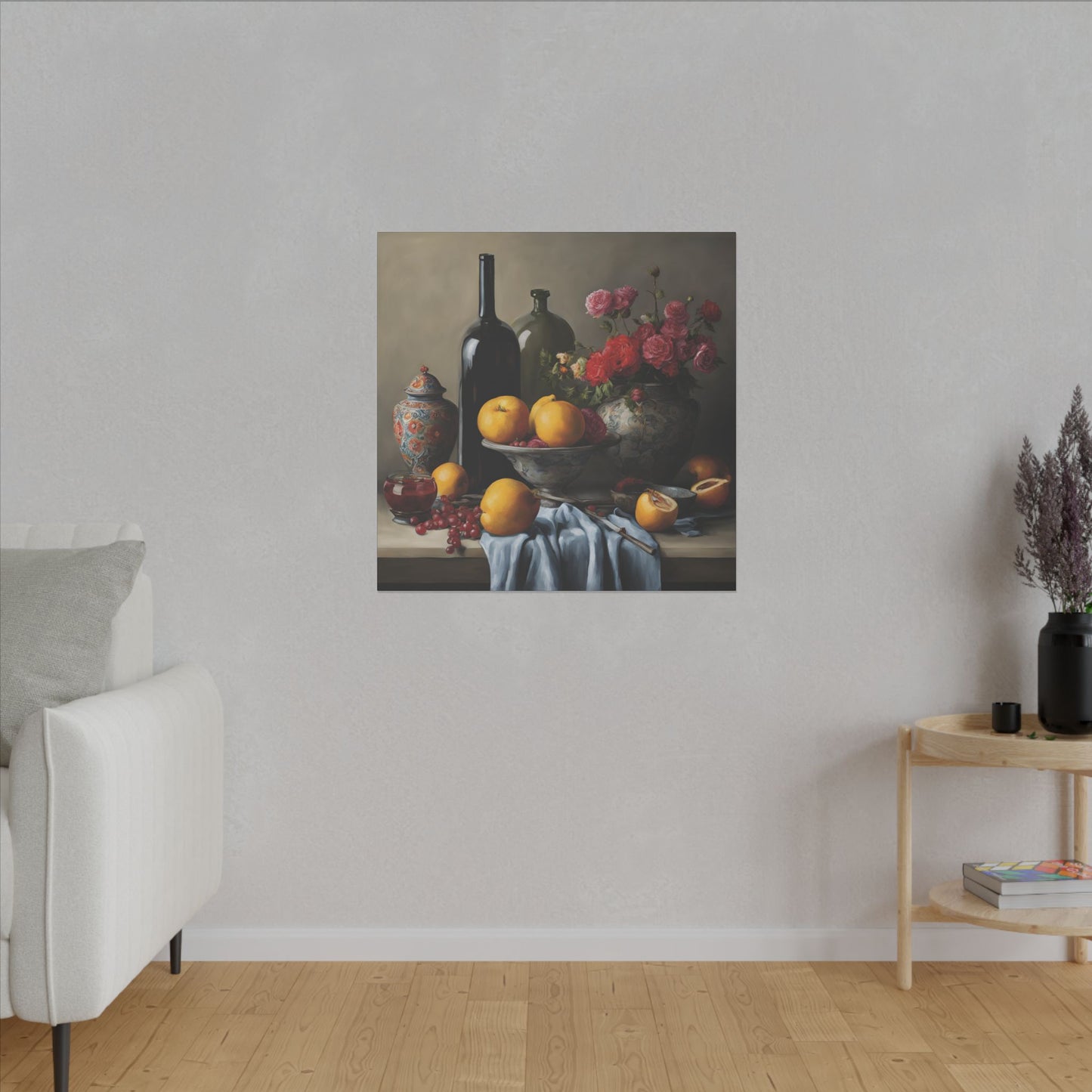 Elegant Still Life Canvas Art - Fruit and Floral Design Still Life Arts