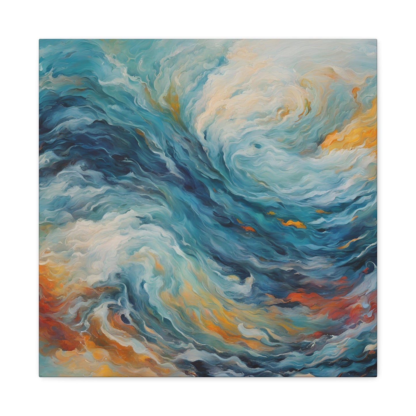 Abstract Ocean Wave Canvas Art