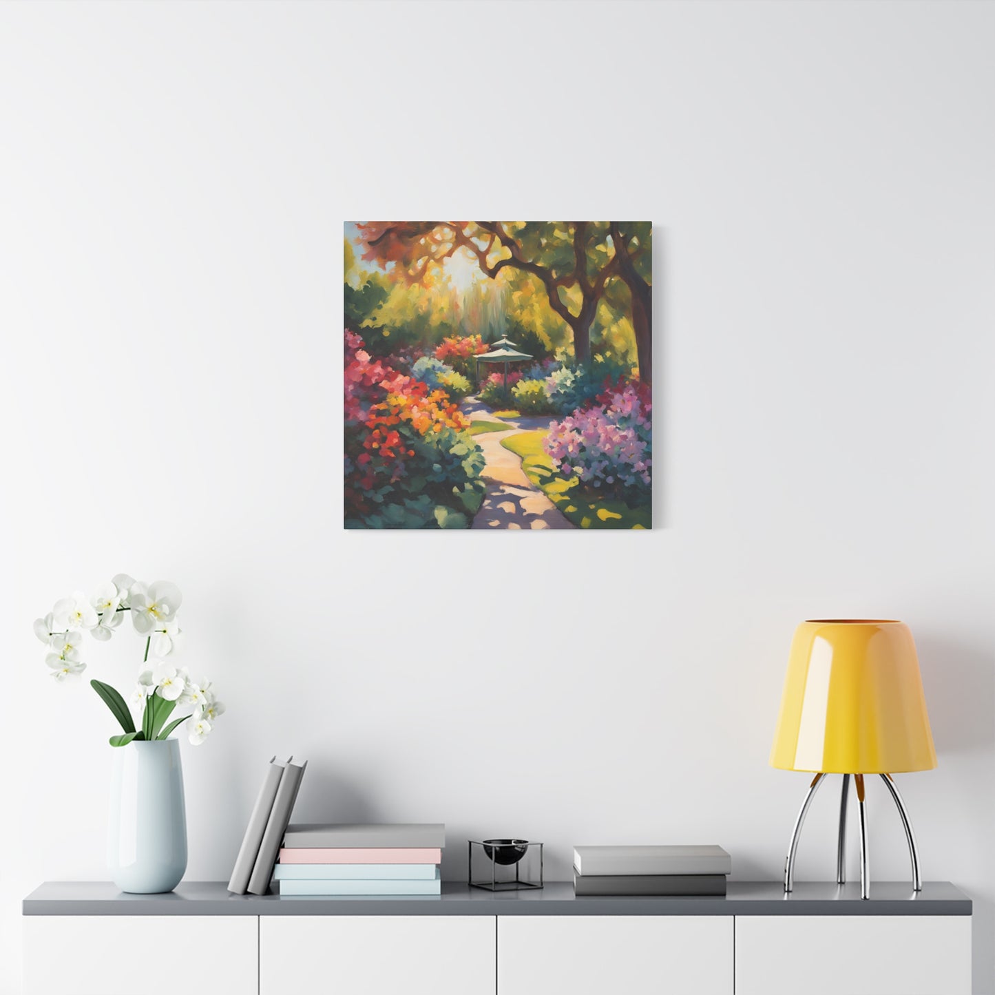 Vibrant Garden Path Canvas Artwork