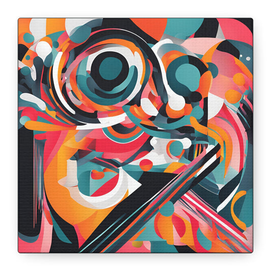 Vibrant Abstract Art Canvas - Colorful Stretched Wall Décor for Modern Spaces