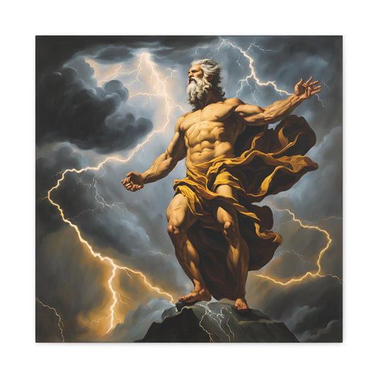 Zeus Canvas Gallery Wrap - Mythical Art Print for Home Decor