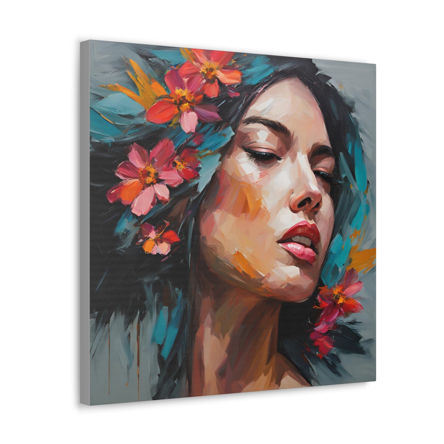 Floral Portrait Canvas