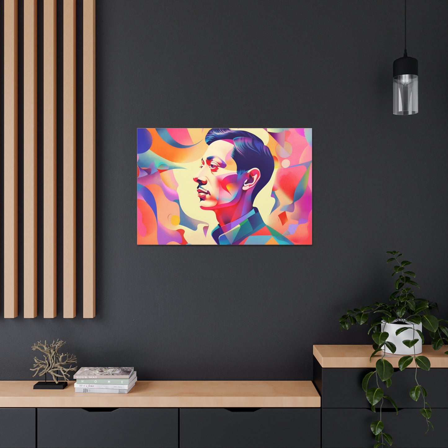 Vibrant Canvas Gallery Wrap - Abstract Male Portrait Art